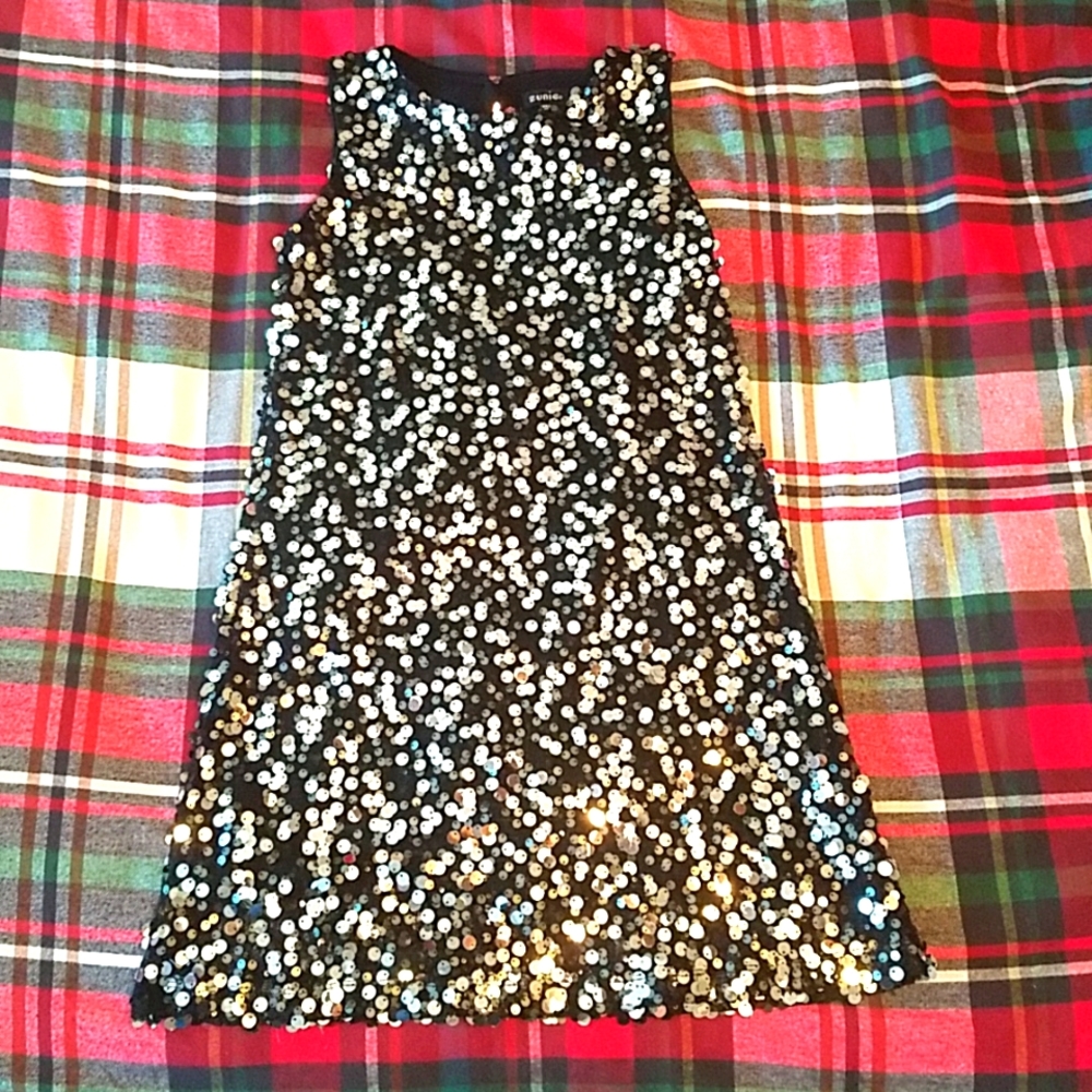 Girls Zunie sequin dress